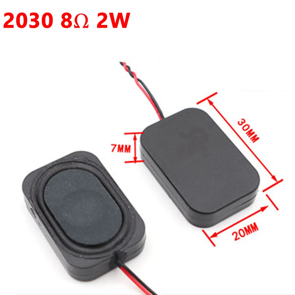 20pcs 4 ohm 3w 4ohm2w 8 ohm 2W watt speaker square small cavity notebook computer 2535 2030 ultra-thin box speaker Thickness 7mm