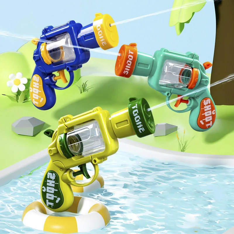 1Pcs Mini Revolver Water Gun Mini Water Spray Gun Small Size Water Fighting Game Children's Small Water Gun Outdoor Toys Gun