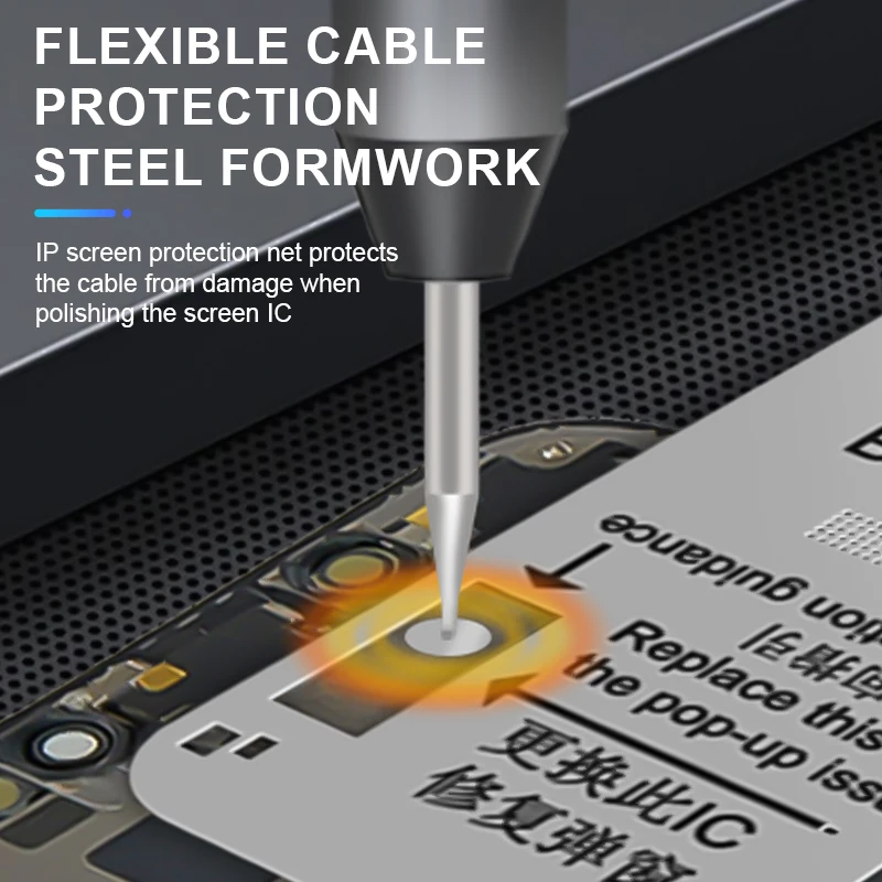 FIXST JTX Universal LCD Screen Display IC Protection BGA Reballing Stencils for iPhone 11-15 Pro Max Flex Screen Chip Steel Net