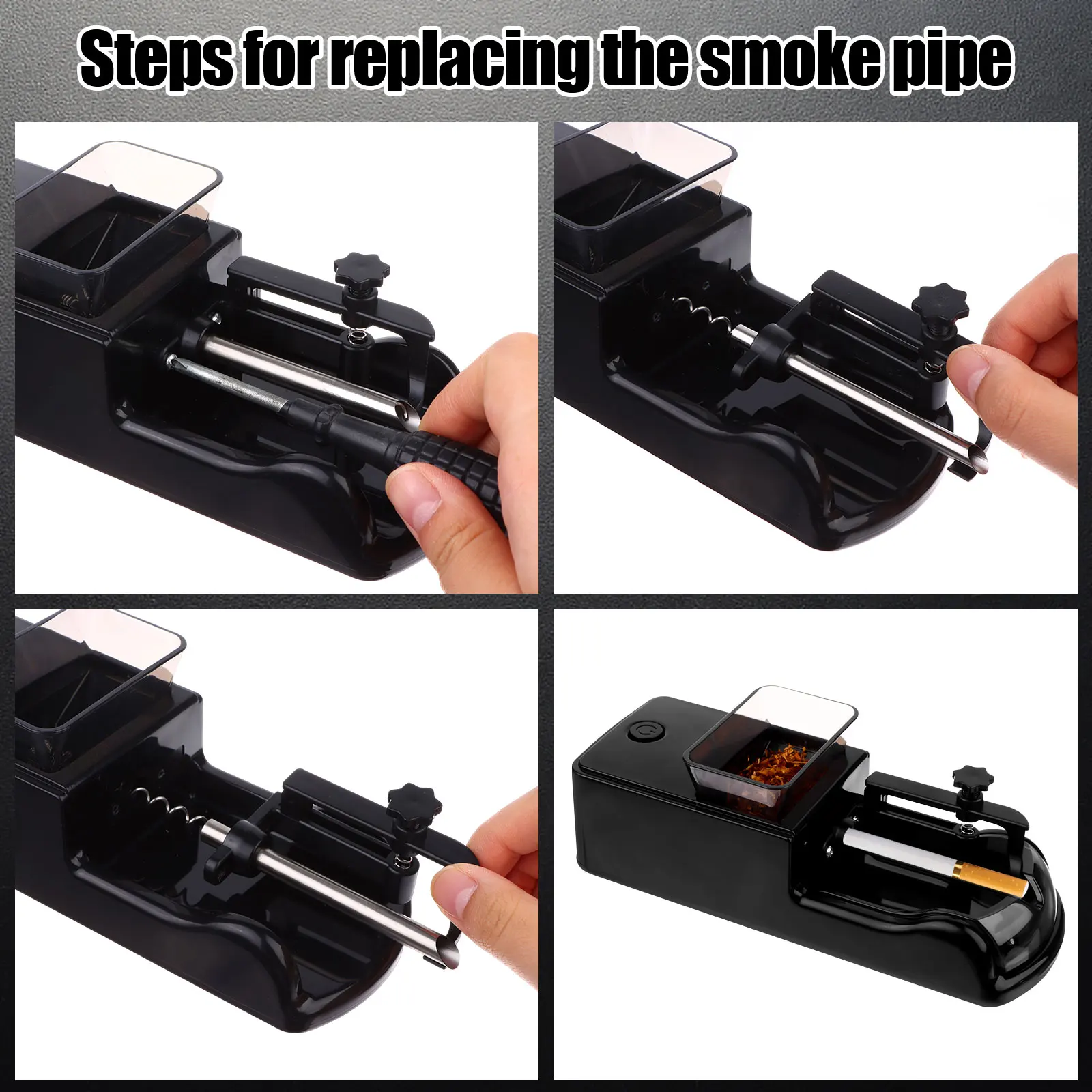 Electric Cigarette Rolling Machine Portable Cigarette Roller Mini Automatic Injector Tobacco Roller,Used To Roll Your Own Cigare