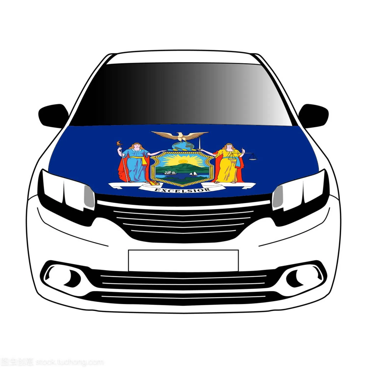 

New York flag flags car Hood cover 3.3x5ft/5x7ft 100% polyester banner Digital Printing Activities festivals and car use