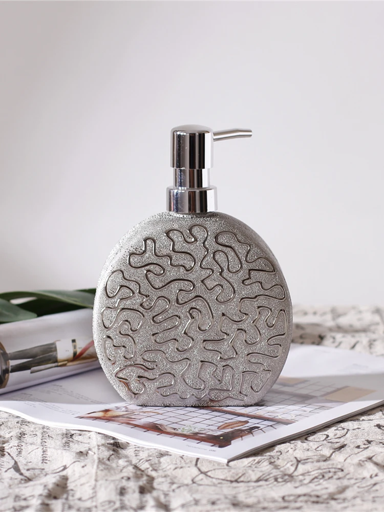 

European style ceramic washroom hand sanitizer bottle Home stay hotel luxury lotion bath shampoo press type split bottle