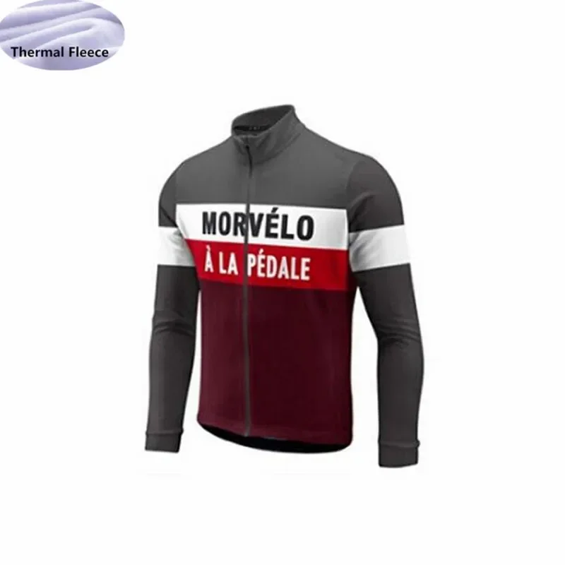 2018 MORVELO Winter men cycling jersey mtb Bike long Sleeve maillot ropa ciclismo quick dry cycling clothing