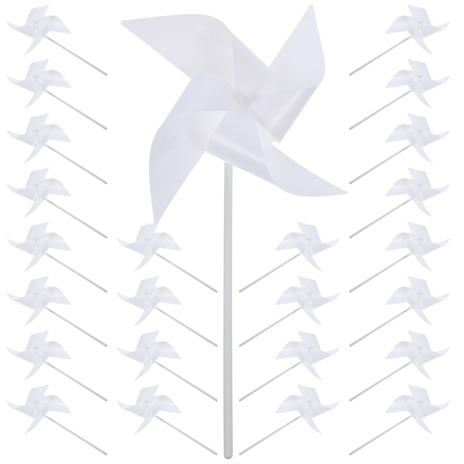 

24 Pcs to Color Child Party Plastic Kids Unpainted Blank Pinwheels