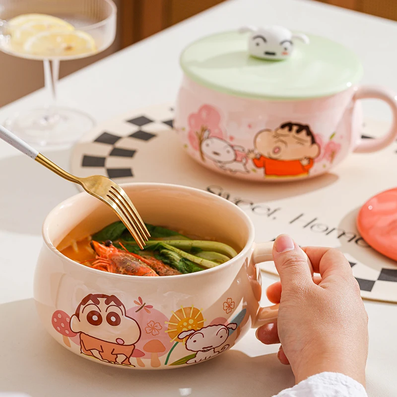 Cute Cartoon Anime Crayon Shin-chan Ceramics Bowl Breakfast Fruit