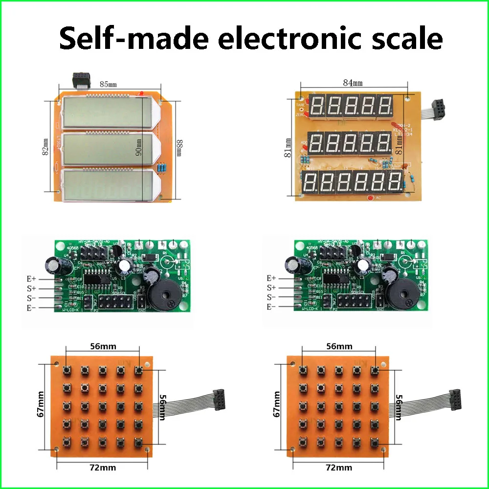 Acessórios Caseiros de Balança Eletrônica Placa de Circuito Mãe Lcd Led Display Preto e Vermelho Diy