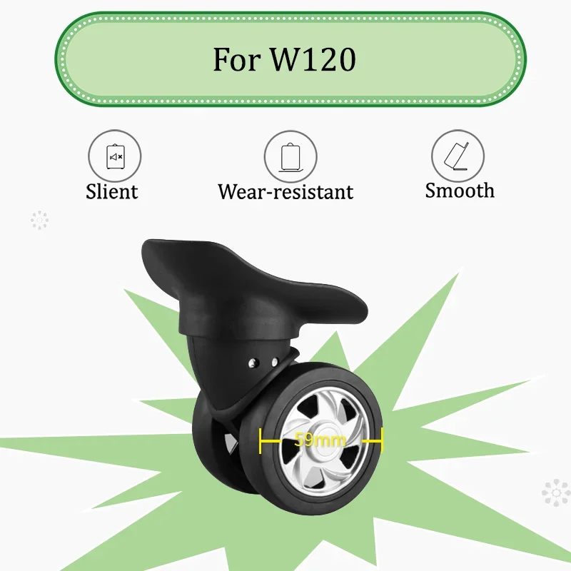 

For W120 Professional Luggage Wheel Repair Kit Accessories—Durable 360° Swivel Wheels with Wear-Resistant Smooth Rolling + Tool