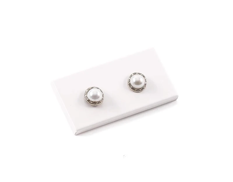 Earring Holder Ear Studs Jewelry Display Stand Rack Elegant White Leather Dangle Clip Hoops Earrings Jewellery Retail Organizer