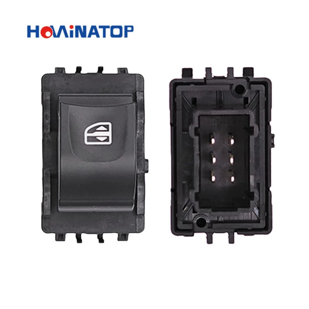 HOWINATOP 254210001R 6Pin Single Power Window Switch Orange Backlight For Renault Megane Fluence Duster 08-18 OEM Replacement
