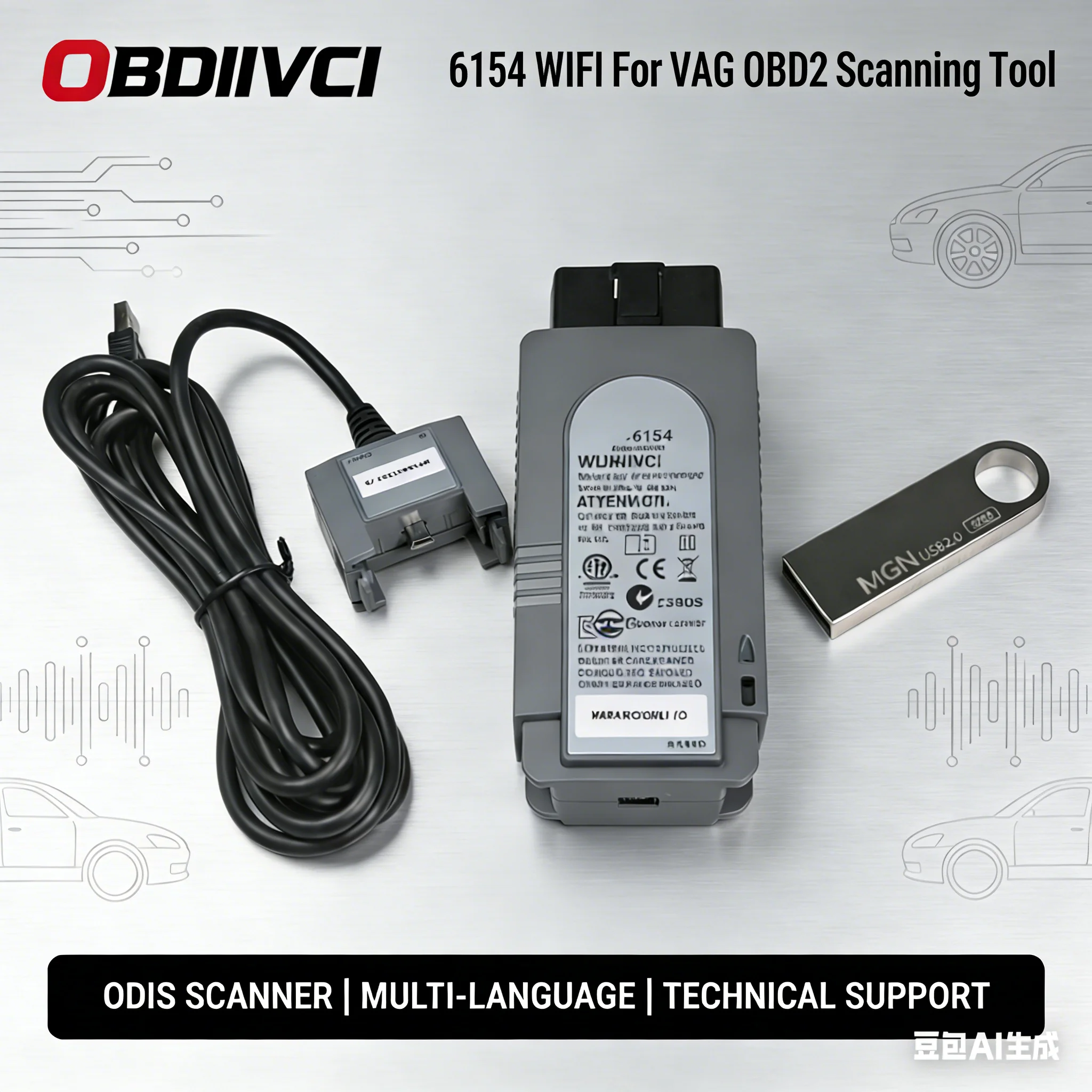 

OBDIIVCI WiFi 6154A OBD2 Diagnostic Tool Scanner WIFI 6154 A DOIP Cover All Model Function