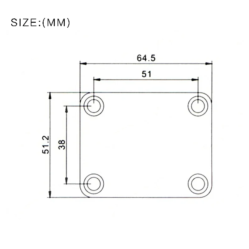 Placa de cuello de guitarra eléctrica, placa de cuello de Metal negro/dorado/cromado, tablero de junta de cuello de guitarra eléctrica TL