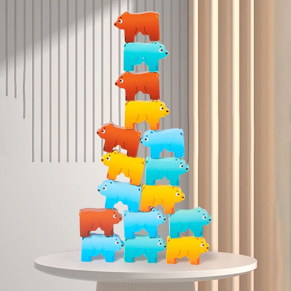 面白い積み重ねクマ 子供向け 多機能早期教育玩具 こどもの日ギフト