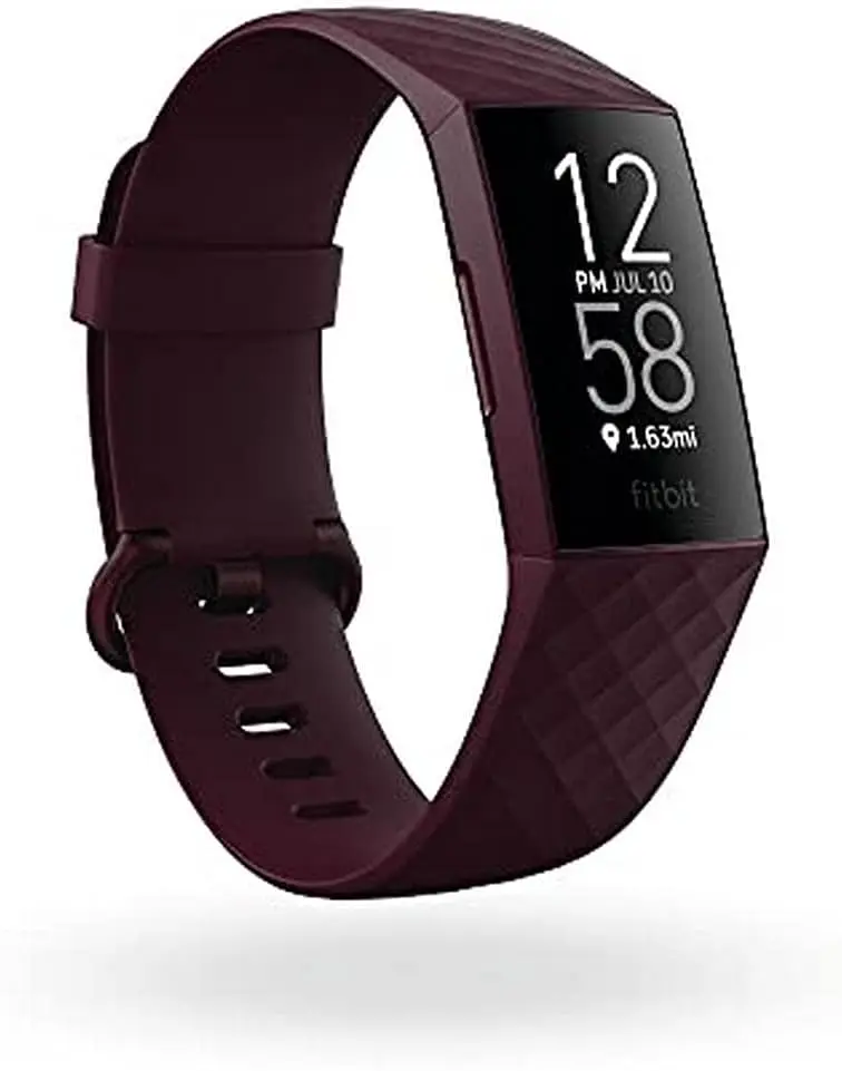 Fitbit Charge 4 Fitness and Activity Tracker with Built-in GPS, Heart Rate, Sleep & Swim Tracking, Rosewood/Rosewood, One Size (