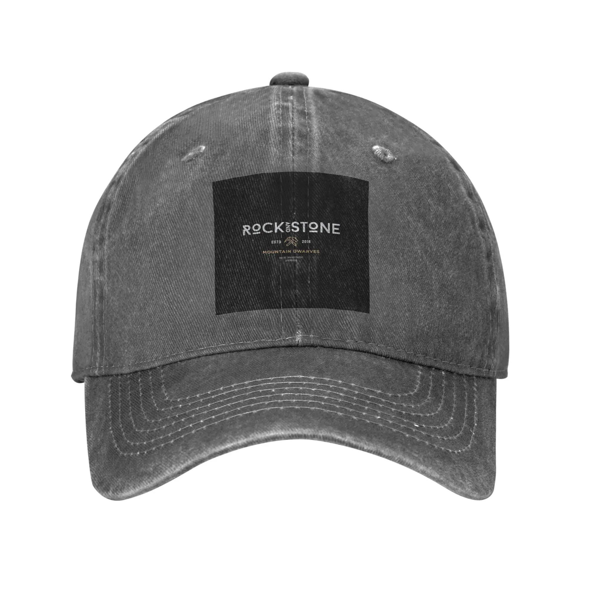 Deep Rock Galactic Rock and Stone White Washed Denim Cap Casual Baseball Caps Adjustable Hat Summer Unisex Baseball Hats