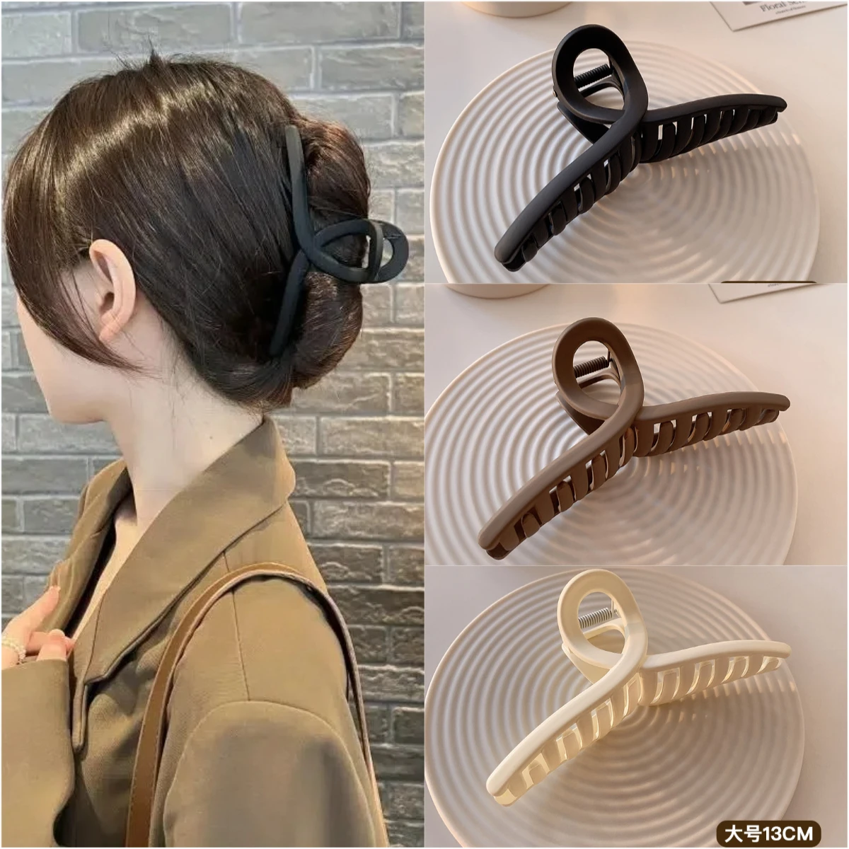 

2/4Pcs Women Hair Claw Clip Cross Matte Hairpin Fashion Hairgrips Large Hair Claw Crab Clips Girls Korean Hair Accessories