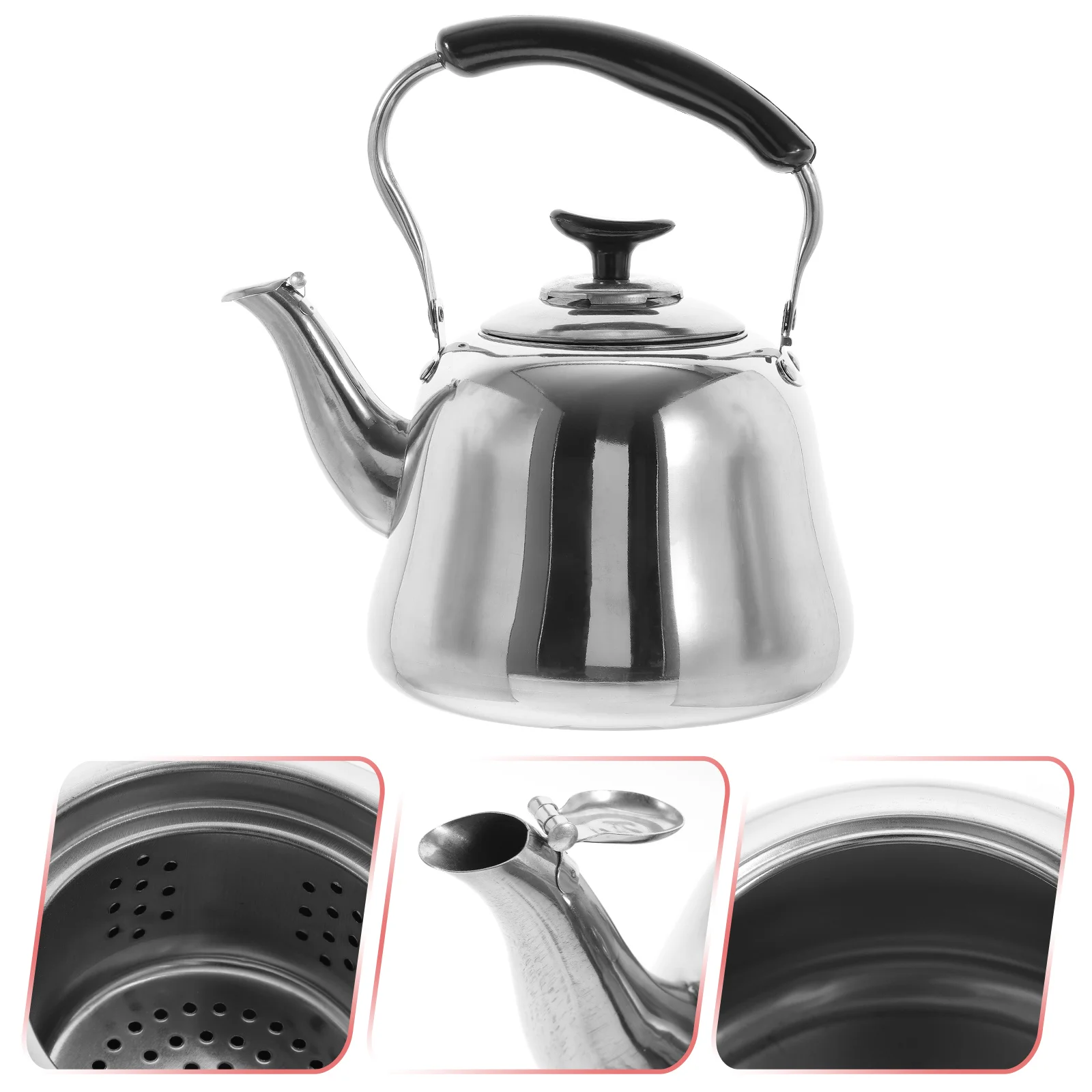 

Chirping Kettle Convenient Teakettle Anti-scalding Handle Stovetop Water Boiler Household Whistling Heating Teapot