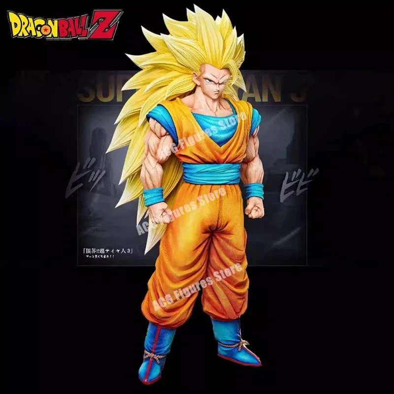 

35cm/13.78inch Dragon Ball Z Son Goku Ssj3 Figure LED base Super Saiyan 3 Goku Pvc Action Figures Collection Model Toys Gifts