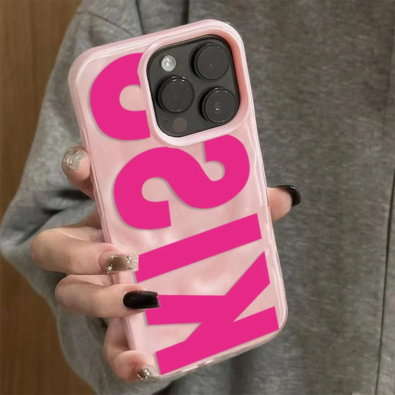 حافظة أنيقة على شكل كلمة إنجليزية لهاتف آيفون 17 برو ماكس 16 15 14 13 12 11 برو ماكس 16 بلس 17 طيات الهواء غطاء خلفي ناعم