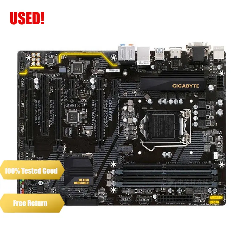 Gigabyte GA-Z270-HD3 Original Desktop Z270 Motherboard LGA 1151 DDR4 USB3.0 SATA M.2