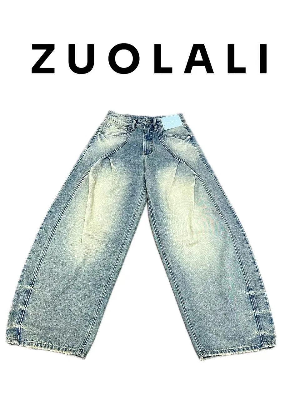 

Джинсы с высокой талией и широкими штанинами, с регулируемой пряжкой, повседневные, удобные, из эластичного хлопка, синие, для женщин старше 49 лет