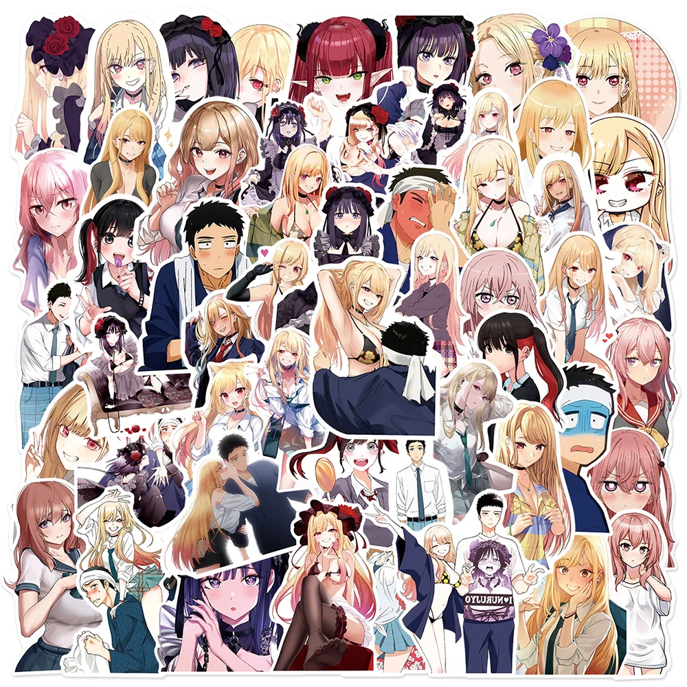 10/30/50 قطعة انمي ياباني فستاني حبيبي ملصقات الكرتون كيتاجاوا مارين ملصق الأمتعة دفتر الهاتف الشارات الديكور