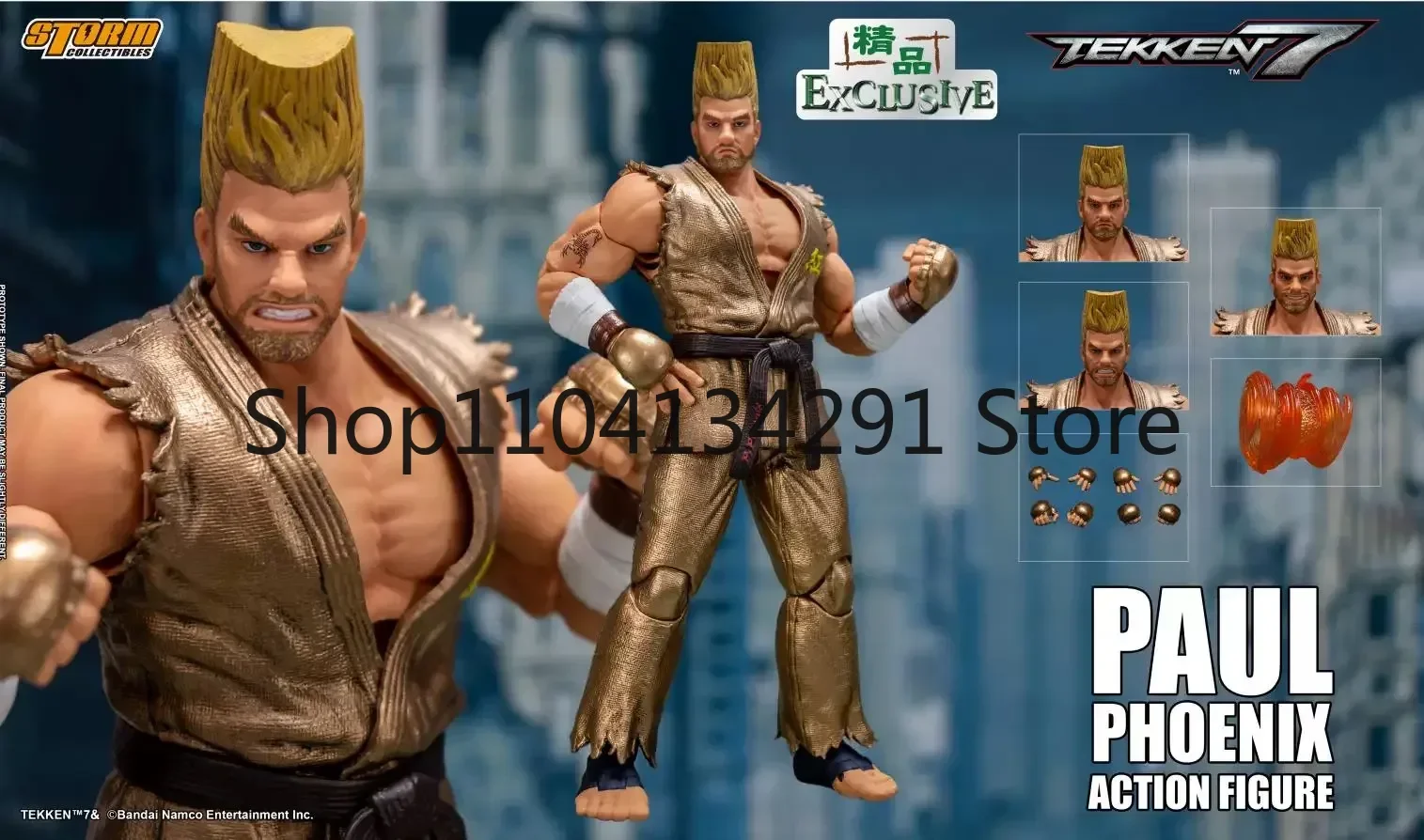 Versión Original en Stock Storm Toys Tekken 7 Paul Phoenix oro rojo edición especial regalo de cumpleaños juguete figura de acción coleccionable