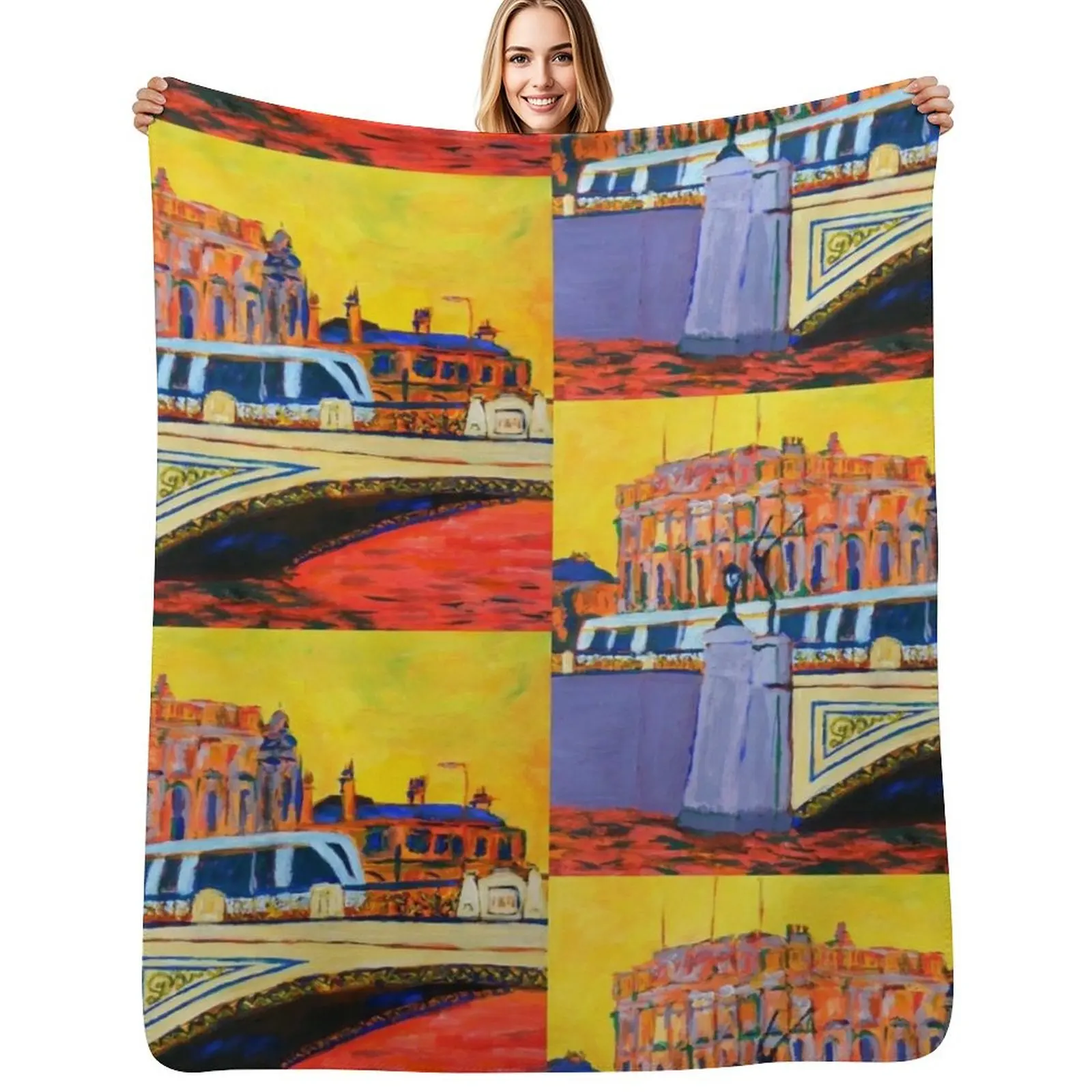 

Heuston (Dublin, Ireland) Throw Blanket Soft Sherpa Fleece Warm Blanket for Winter