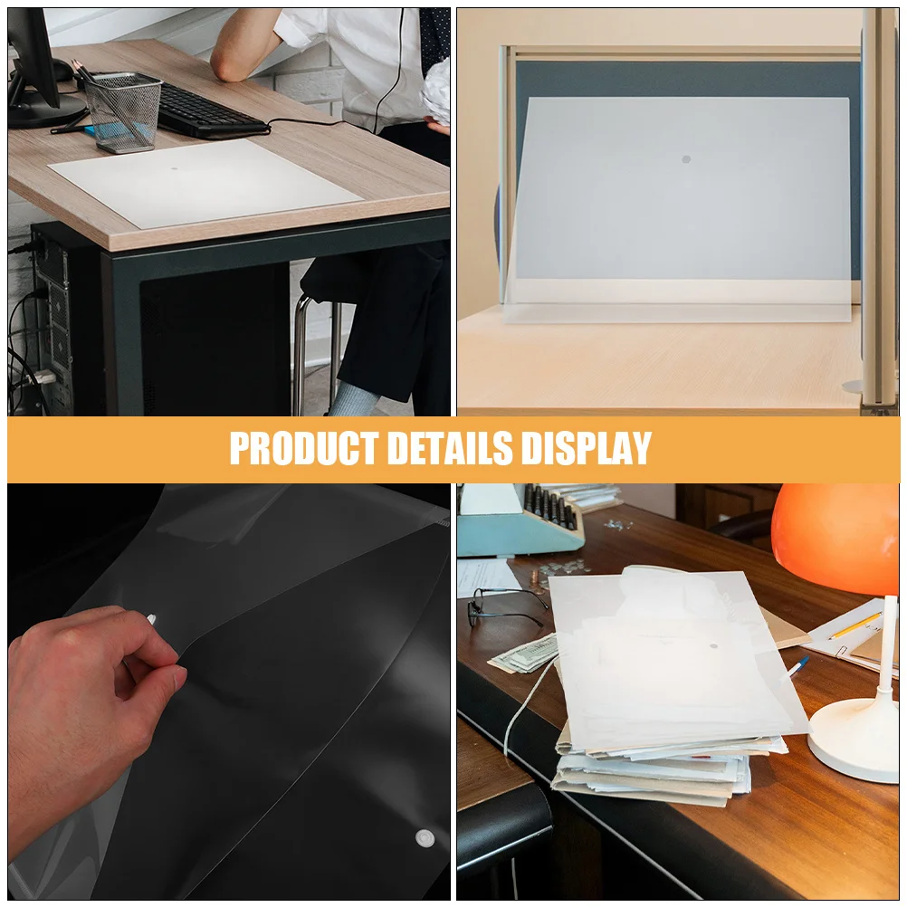 

20Pcs Document Storage Bags Thick Plastic File Folder Snap Button Design for Home Organization Paper Work Folders Supplies