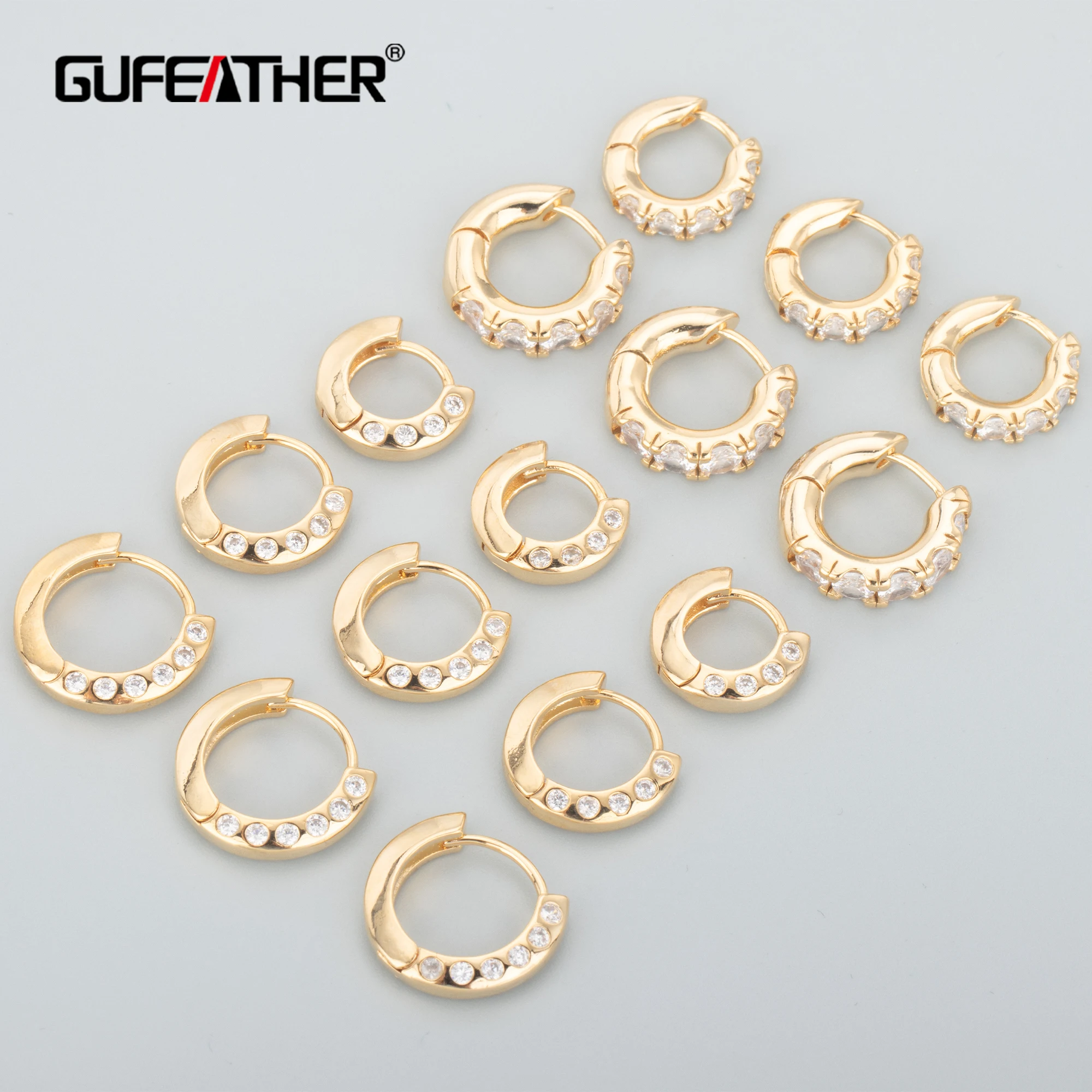 

GUFEATHER MB02,jewelry accessories,pass REACH,nickel free,18k gold plated,copper,zircons,clasp hooks,jewelry making,10pcs/lot