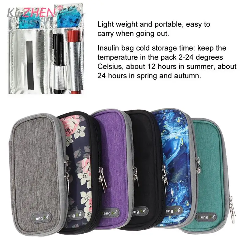 1 Pcs Portable Insulin Cooler Bag, Portable Travel Diabetic Cooling Case Without Ice Pack, Diabetic Supplies Storage Box Health