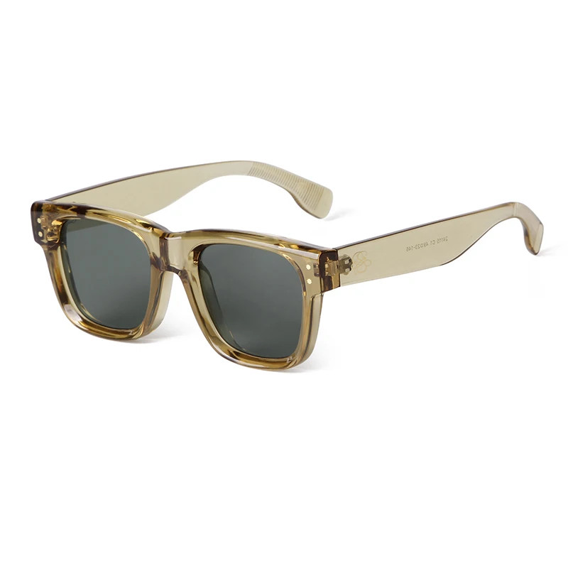 Klassische Niet quadratische Sonnenbrille Frauen Männer 2024 Marke Designer Mode Vintage Nagel rahmen Schildpatt Sonnenbrille uv400 s24115 – Detail 12