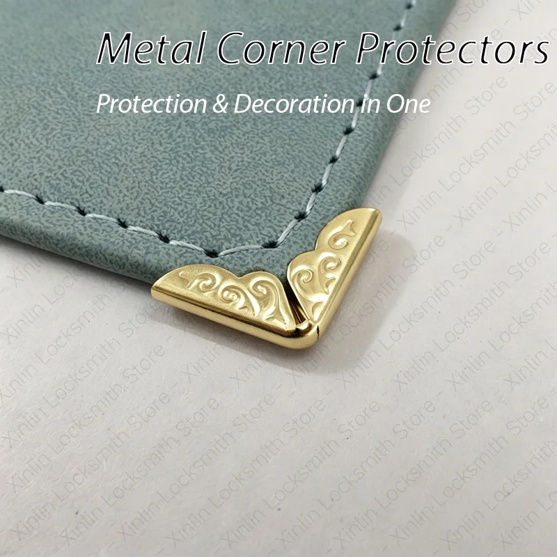 50/100PCS Retro Corner Bracket Mini Vintage Book Corner Covers Decorative Mounting Corners Paperback Book Edge Protector
