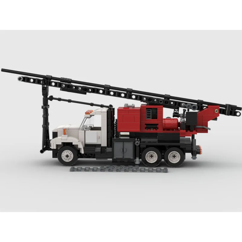 MOC-157737 New Classic Dock Drilling Truck Building Block Model 493 Parts Custom Birthday  Christmas New Year Toy Gift