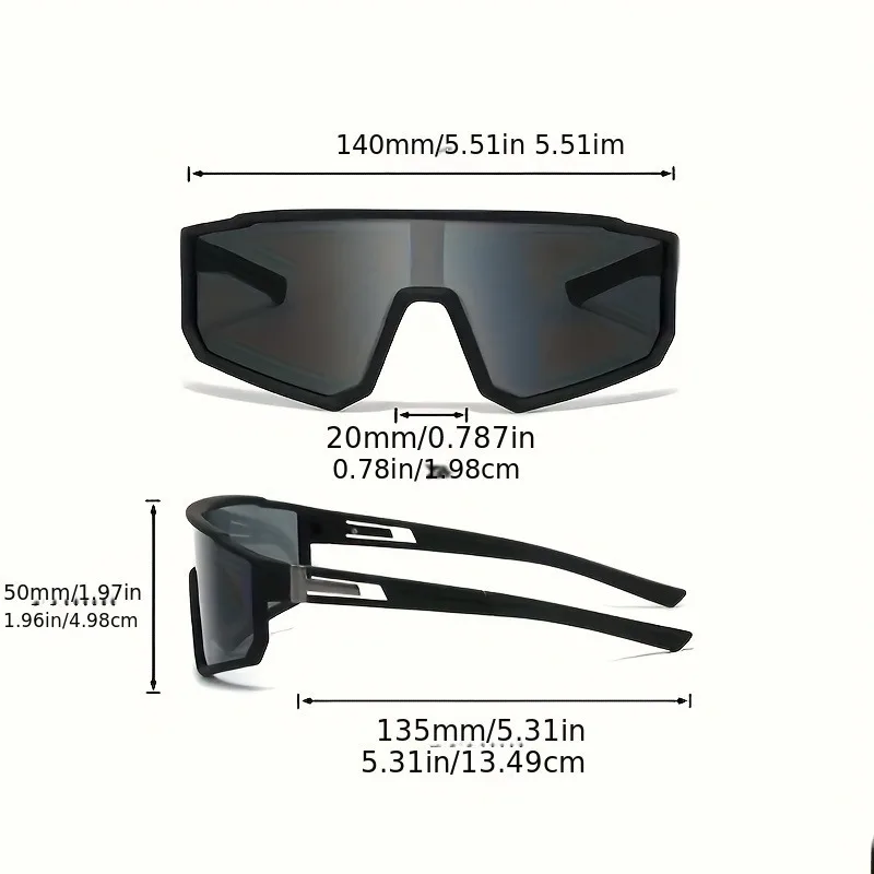 2 Stück bunte Fahrradbrillen, Mountainbike, Wind- und Sandblockierbrillen, modische Sport-Sonnenbrillen für Damen und Herren – Detail 6
