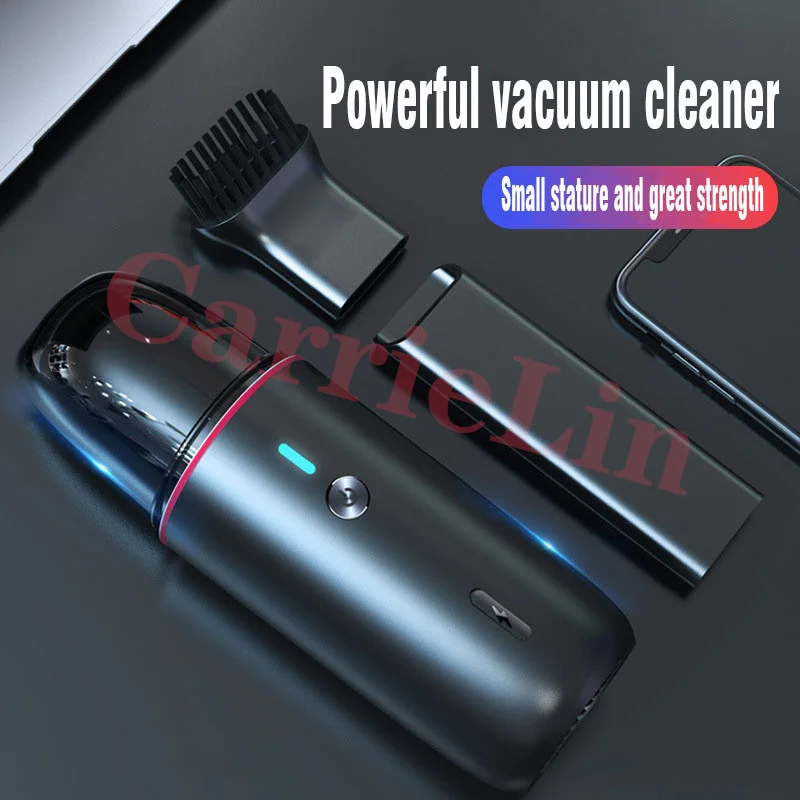 Mini 6000PA Vacuum Cleaner Cordless 90W Strong Cyclone Suction Portable Rechargeable Vacuum Cleaner Wet/Dry Auto for Car Home