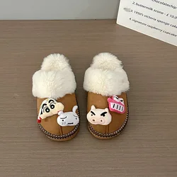 Cartoon Crayon Shin Chans Plush Doll Non-Slip Slippers Kawaii Warm Home Shoes Cute Outdoor Windproof and Cold-Proof Cotton Shoes