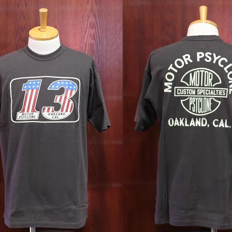 Vintage Oakland Motor Screaming Eagle Graphic Tee Cotton Mens Womens T-Shirt Summer Streetwear