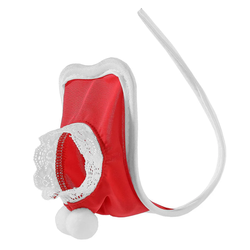 

Sleep Bottoms Men's Sexy Christmas Underwear C-strings Thongs Cock Open Gay Sissy Pouch Panties Erotic Lingerie Underpants