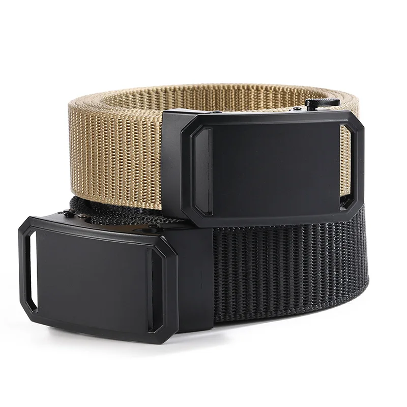 Ceinture en toile de nylon large pour hommes et femmes, ceinture Dulwaist décontractée, structure automatique en fer, haute qualité, 1.38 en effet, environnement