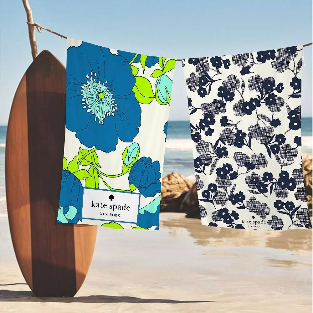K-Kate Classic S-Spade Flower Beach Towel Colorful Bath Towels for Microfiber Quick Dry Custom Sand Free Beach Yoga Spa Gym Pool