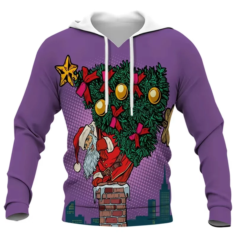 الخريف الرجال ثلاثية الأبعاد الطباعة الرجال هوديي عيد الميلاد هوديي المتضخم الرجعية عيد الميلاد هوديي ملابس للرجال النساء هوديي طفل هوديي