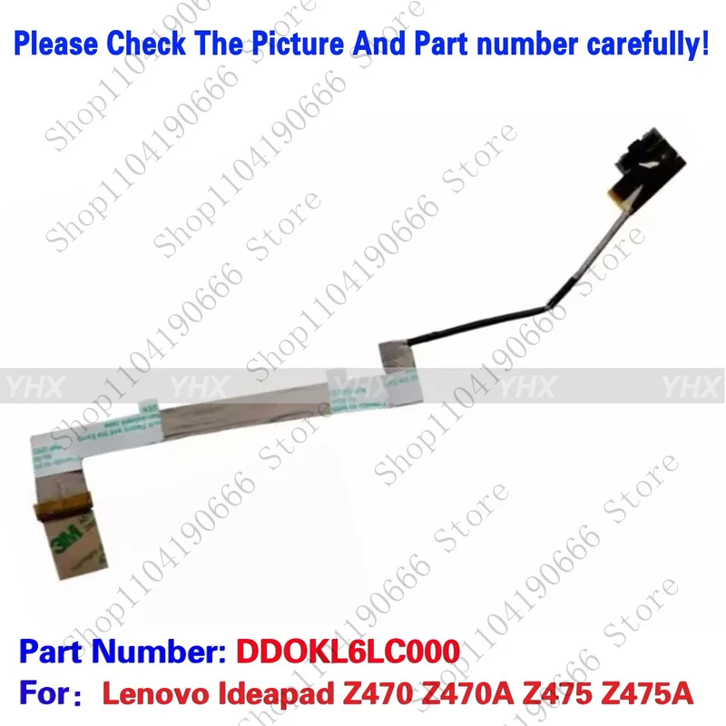++Notebook computer components New For Lenovo Ideapad Z470 Z470A Z475 Z475A Screen Cable DDOKL6LC000.++