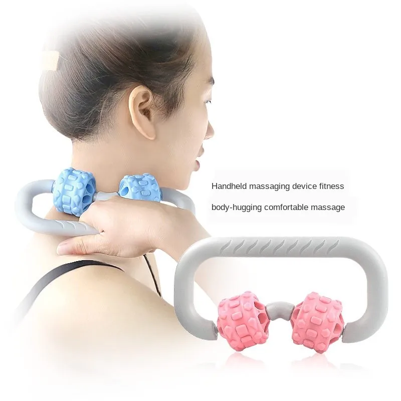 

Pp Material Double Wheel Hand-Held Massage Roller Manual Acupuncture Point Muscle Relaxing Device Yoga