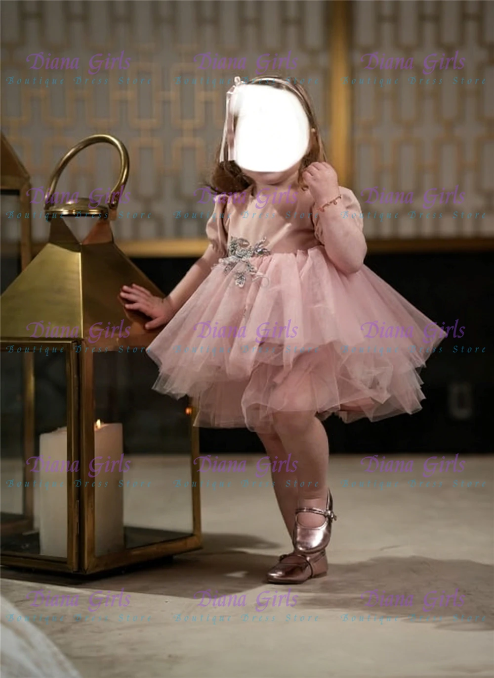 

Качественное элегантное платье с цветочным узором для девочек, розовое тюлевое пышное платье с изысканной аппликацией для девочек, вечерние бальные платья на свадьбу, день рождения