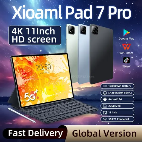 2025 새로운 오리지널 MI Pad 7 Pro 태블릿 11 인치 금어초 8gen2 HD 4K 안드로이드 14 16GB + 1TB 20000mAh 5G 듀얼 SIM WiFi GPS 태블릿 PC 2025 새로운 오리지널 MI Pad 7 Pro 태블릿 11 인치 금어초 8gen2 HD 4K 안드로이드 14 16GB + 1TB 20000mAh 5G 듀얼 SIM WiFi GPS 태블릿 PC