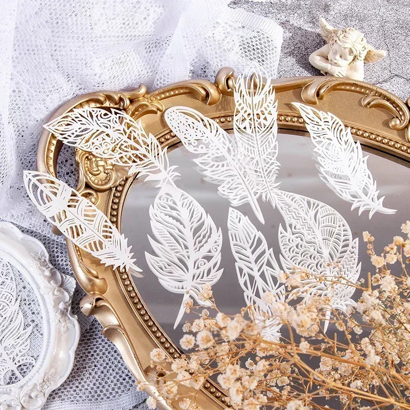 10Sheets Lace Story Series Material Paper 10 Sheets 8 Styles Literary DIY Journal Decor Base Paper