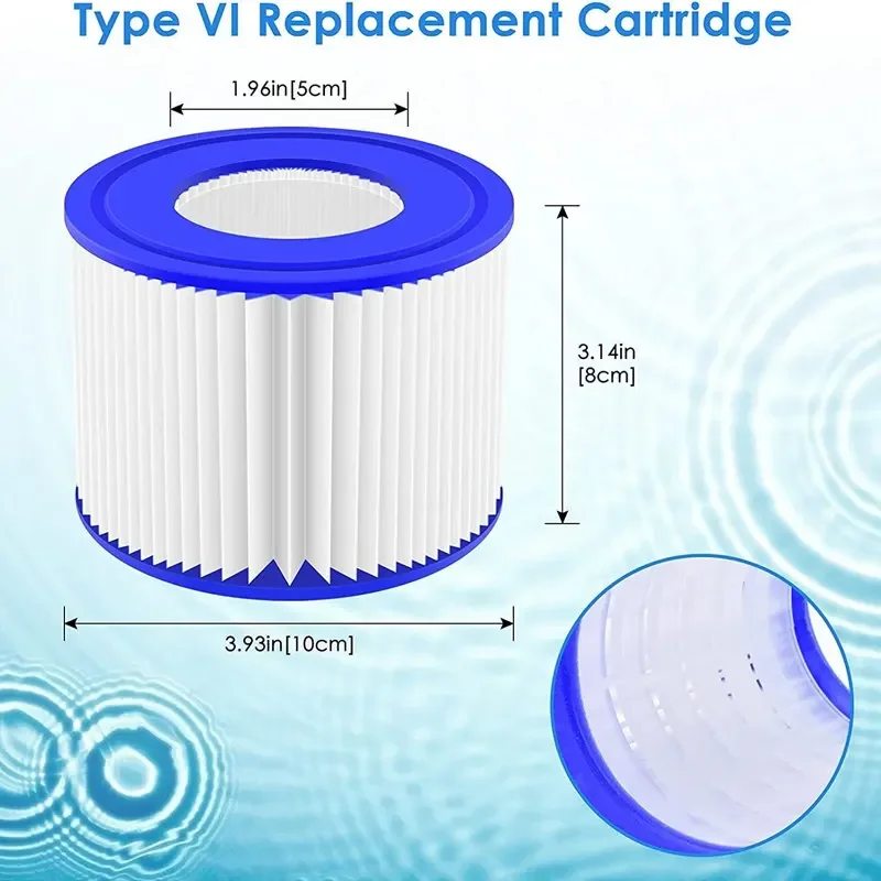 Sostituzione del filtro della piscina 1/4pcs per Bestway per filtro Intex tipo VI filtri Spa filtro per vasca idromassaggio accessori per piscina