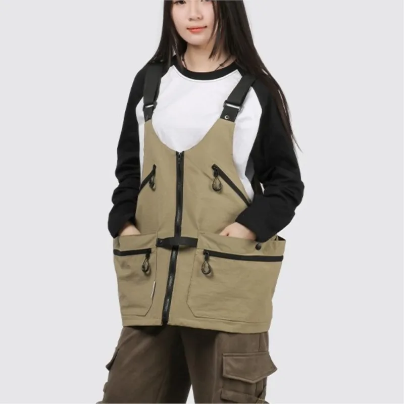 Workwear dual-purpose crossbody bag, multi-pocket large-capacity variable backpack, personalized mountain camping vest bag