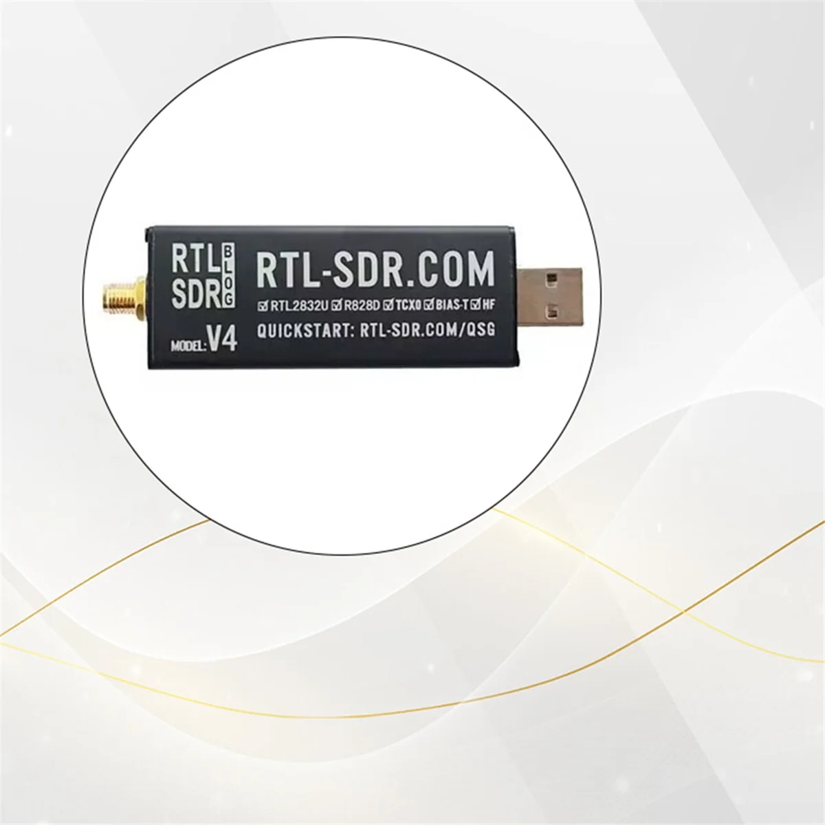 

2025-3C For RTL SDR V4 R820T2 Upgrade to R860T RTL2832U 1PPM TCXO SMA RTLSDR