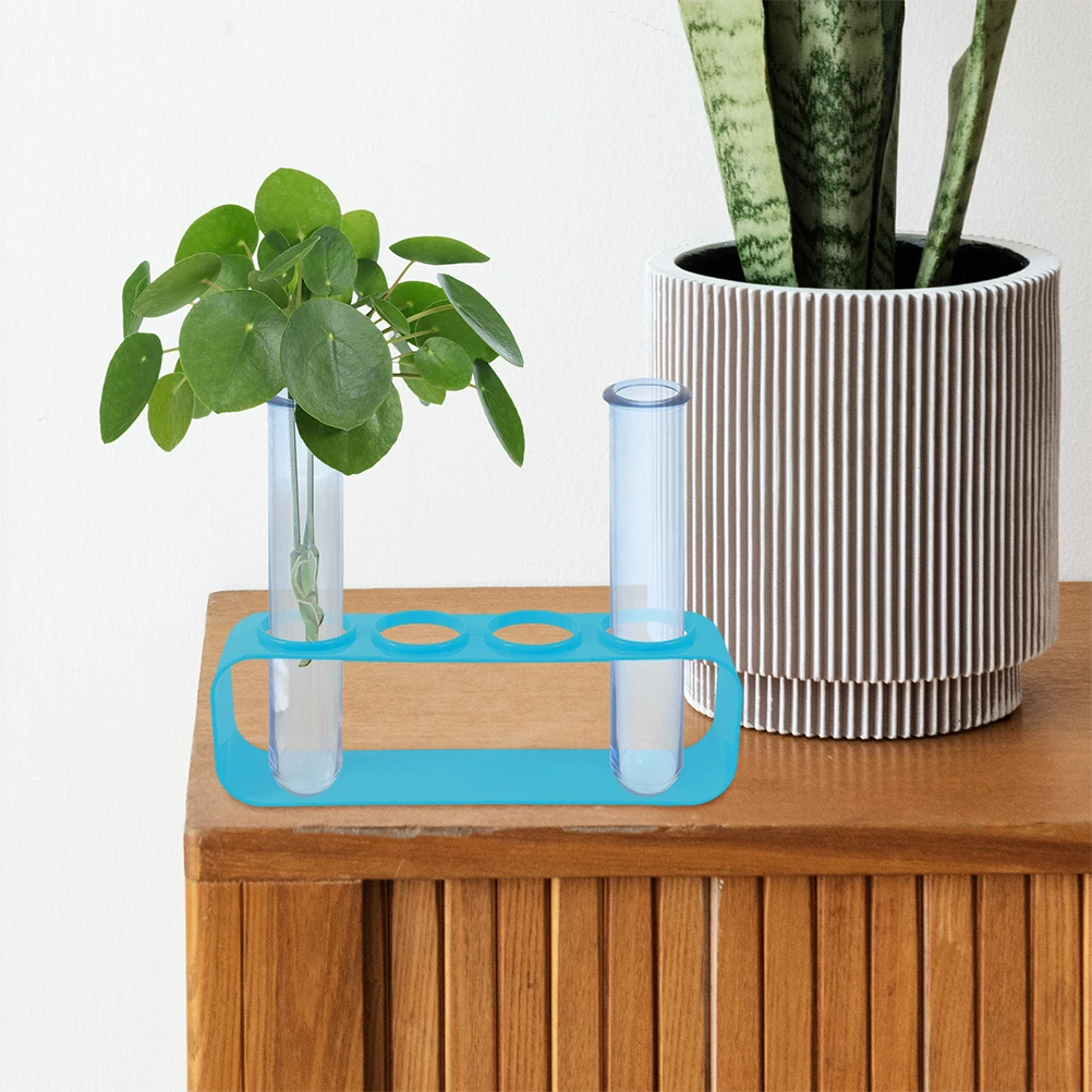 

4 Pcs Hydroponic Vase Floral Tubes for Fresh Flowers Water Arrangement Single Picks Blue